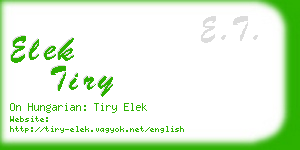 elek tiry business card
